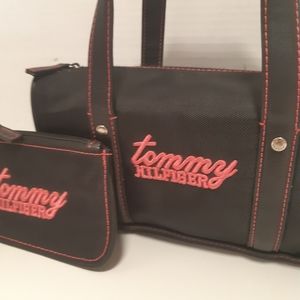 Mini Tommy H Black & Pink Tote